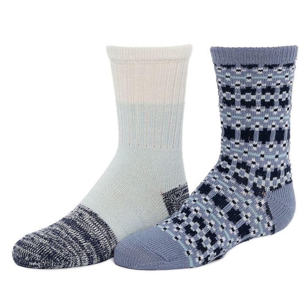 Cuddl Duds Girls Plushfill 2-Pack Fair Isle Boot Socks NEW